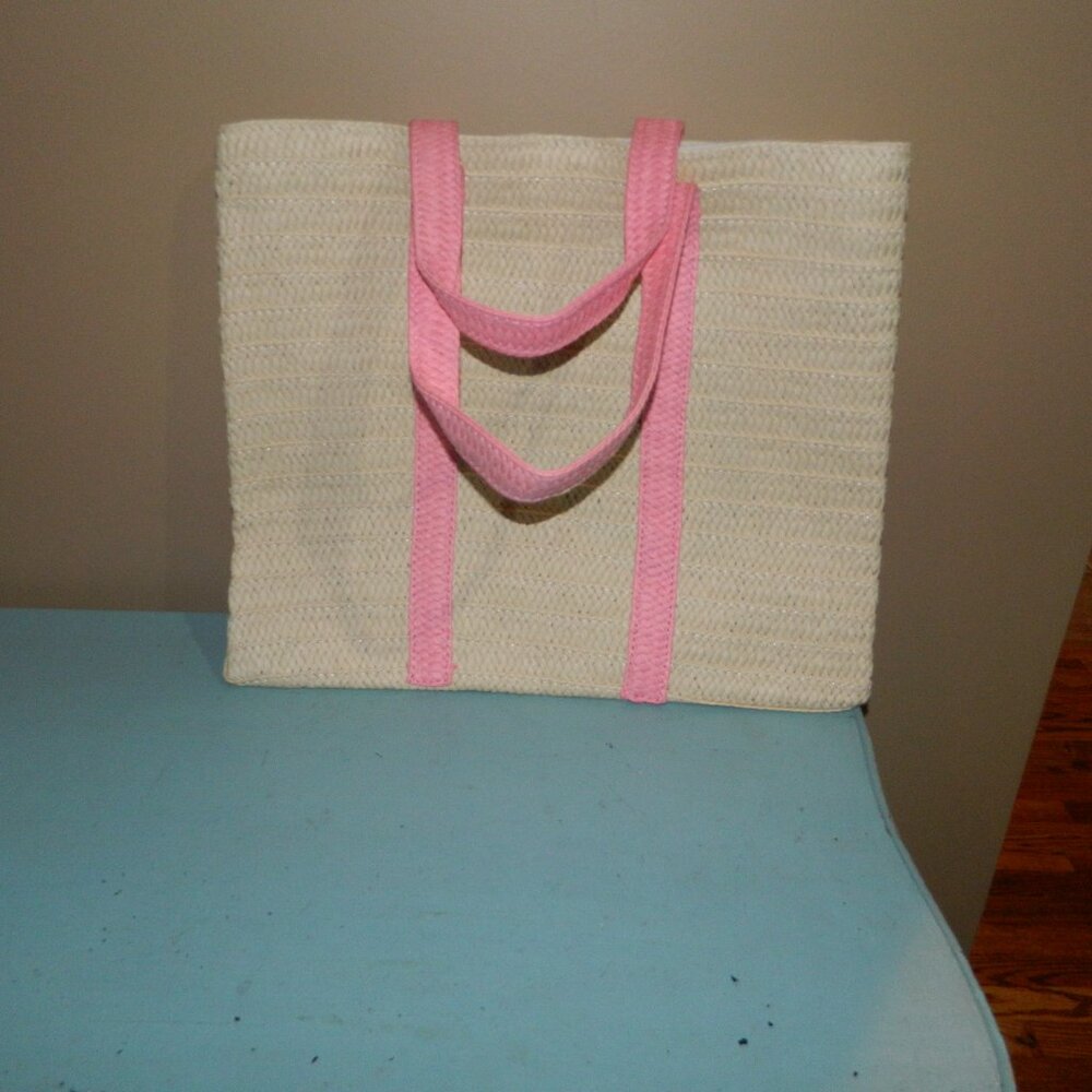 Mark & Graham Oversized Straw Beach Tote NO MONO